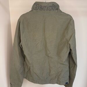 Bench Womens XL Olive Green Light Utility Zip Jacket | Minimalist Fall Staple